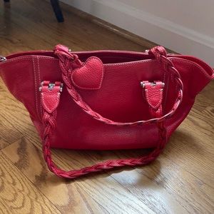 Red leather purse